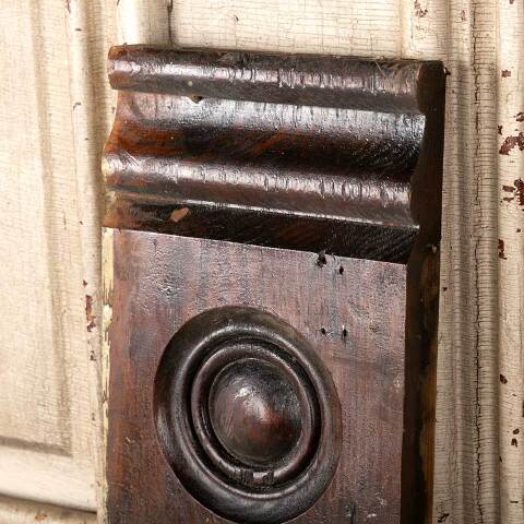 #48551 Salvaged Antique Wood Rosette Trim Block image 2