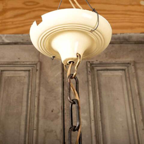 #48559 Salvaged Vintage Pressed Glass Chandelier image 8