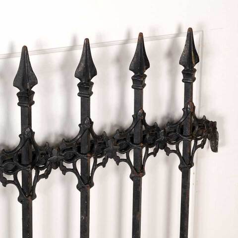 #48571 Salvaged Antique Wrought Iron Fence Section image 4