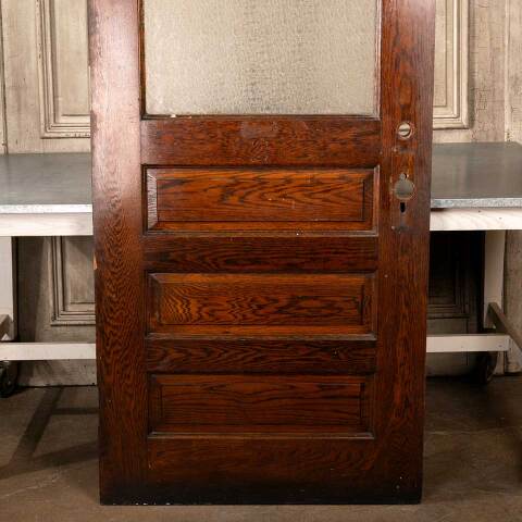 #48575 35x88 Antique Oak Half-Lite Classroom Door image 3