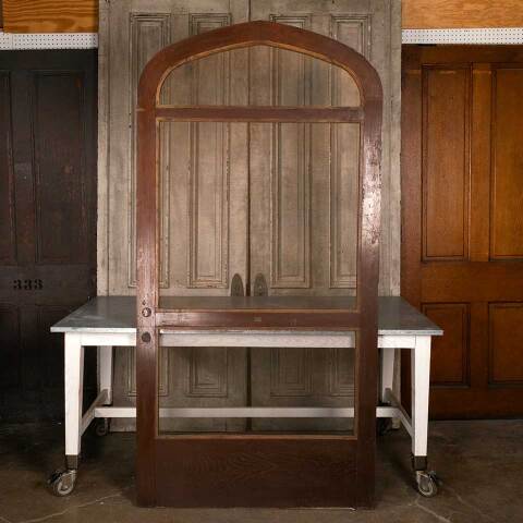 #48676 44x89 Antique Pointed Arch Wood Screen Door image 4