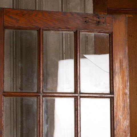 #48678 60x79 Antique Oak 12 Lite French Doors image 2