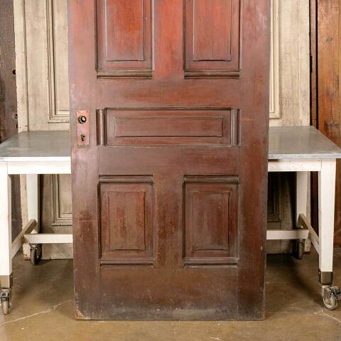 #48690 38x96 Salvaged Antique 5 Panel Interior Door image 6