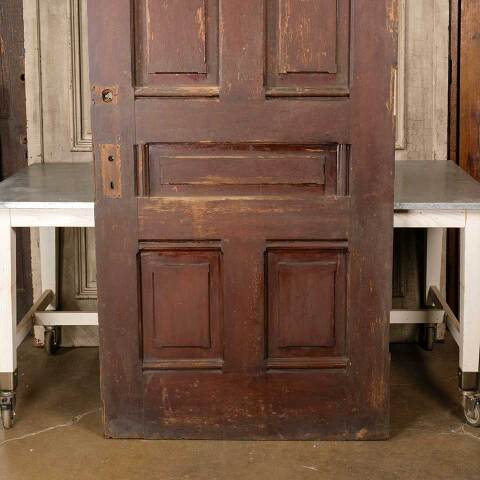 #48691 40x89 Salvaged Antique 5 Panel Interior Door image 3