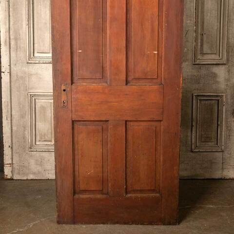 #48722 30x76 Antique 4 Panel Pine Interior Door image 6