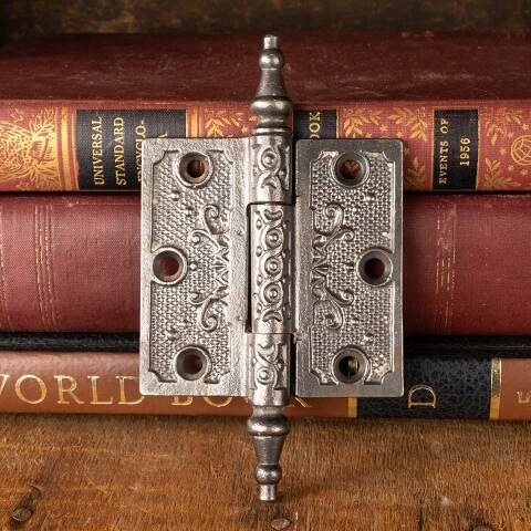 #48727 3" Ornate Cast Iron Steeple Finial Door Hinge image 2