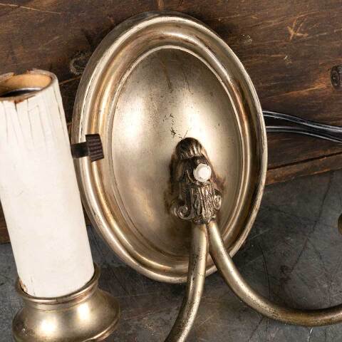 #48917 Antique Double Arm Wall Sconce Light Fixture image 3