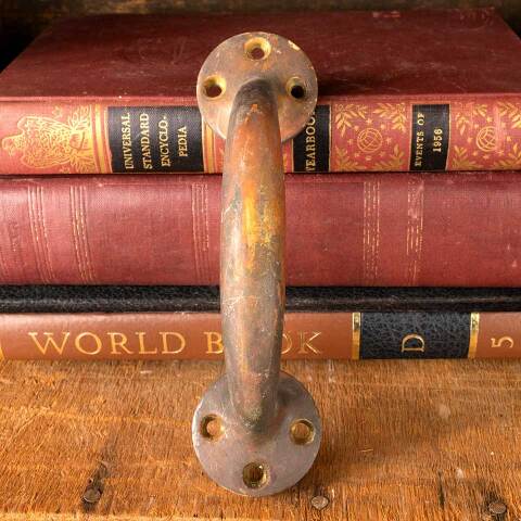 #48959 Antique Solid Brass Door Handle Hardware image 2