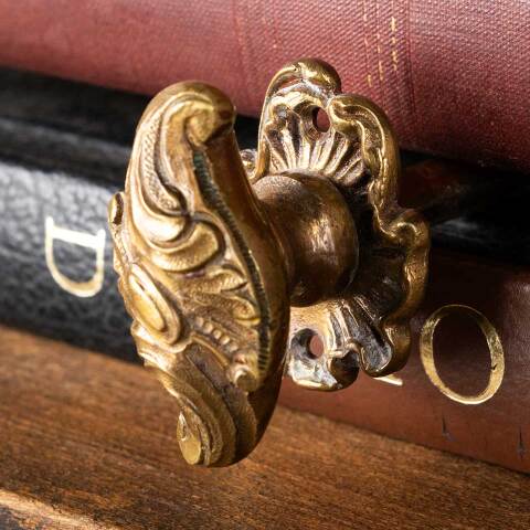 #48989 Ornate Brass Thumb Turn Door Hardware image 5