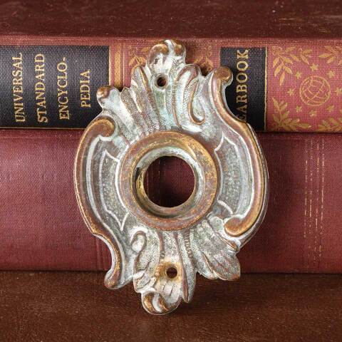 #49003 Antique Ornate Solid Brass Doorknob Rosette image 3