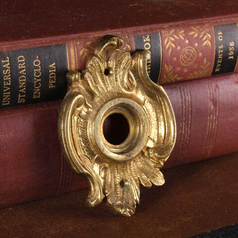 #49003 Antique Ornate Solid Brass Doorknob Rosette image 2