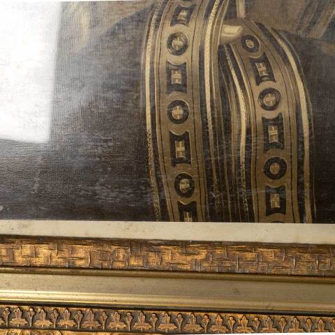 #49051 Antique The Madonna Virgin Mary Print image 6