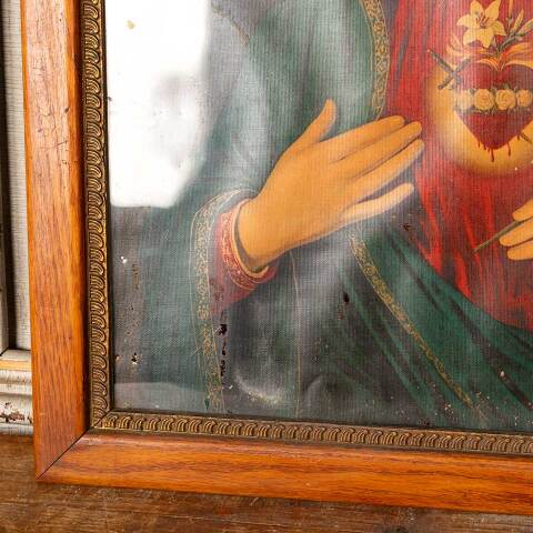 #49052 Antique Immaculate Heart of Mary Print image 3