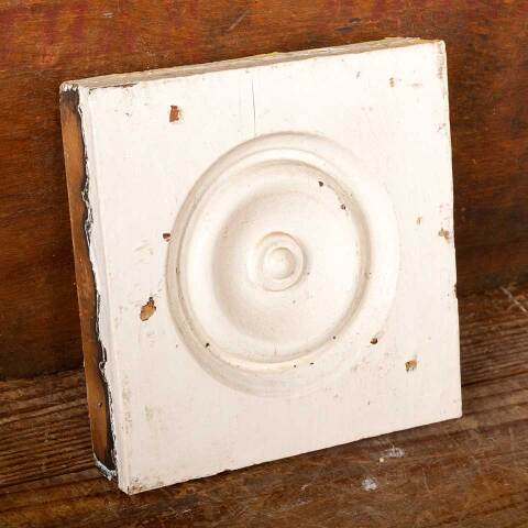 #49078 Antique Wood Rosette Interior Trim Block image 2