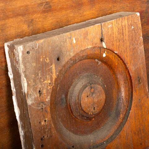 #49083 Antique Wood Rosette Interior Trim Block image 6