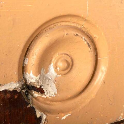 #49089 Antique Wood Rosette Interior Trim Block image 4