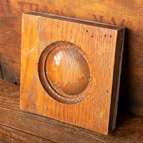 #49090 Antique Wood Rosette Interior Trim Block image 2