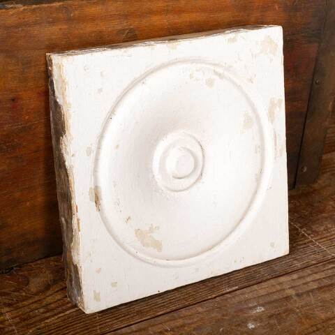 #49091 Antique Wood Rosette Interior Trim Block image 2