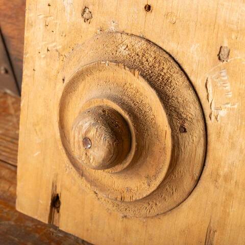 #49093 Antique Wood Rosette Interior Trim Block image 3