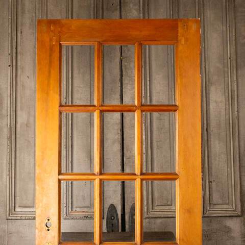 #49110 32x79 Antique 15 Lite Pine French Door image 5