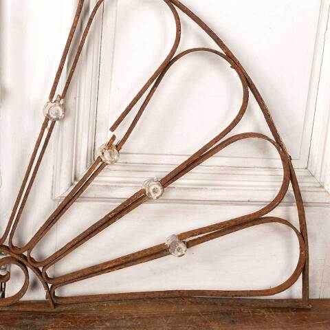 #49165 Antique Wrought Iron Arched Ornament image 6