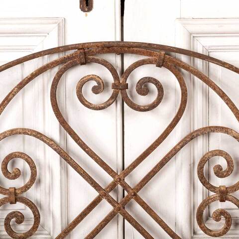 #49166 Antique Wrought Iron Arched Ornament image 4