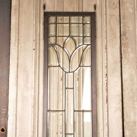 #49181 17x87 Leaded Beveled Glass Side Lite Panel image 6