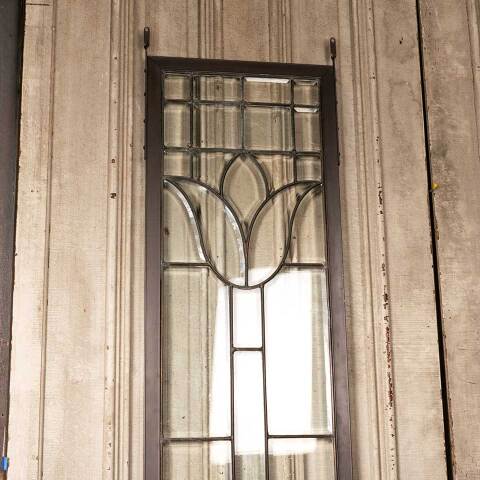 #49182 17x87 Leaded Beveled Glass Side Lite Panel image 2