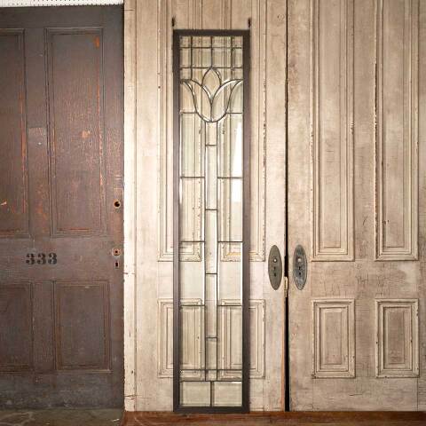 #49182 17x87 Leaded Beveled Glass Side Lite Panel image 4