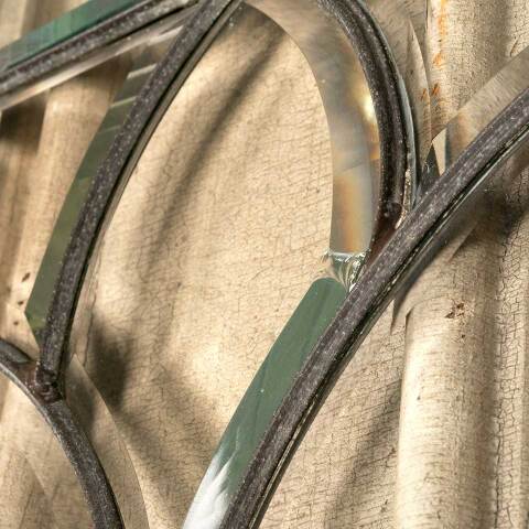 #49182 17x87 Leaded Beveled Glass Side Lite Panel image 8