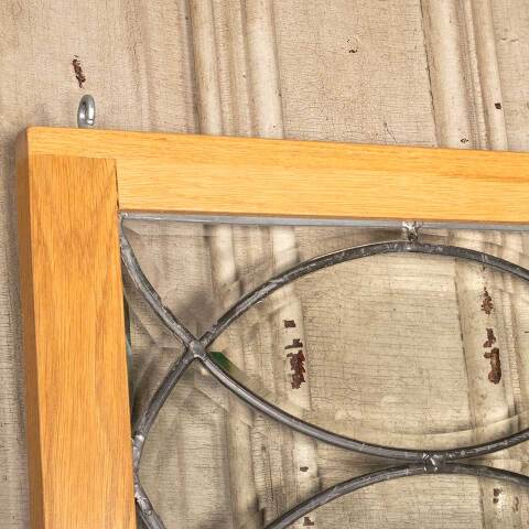 #49183 Antique Leaded Glass Transom Window Panel image 5