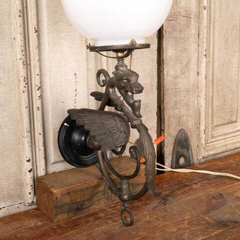 #49186 Salvaged Antique Dragon Sconce Light Fixture image 8