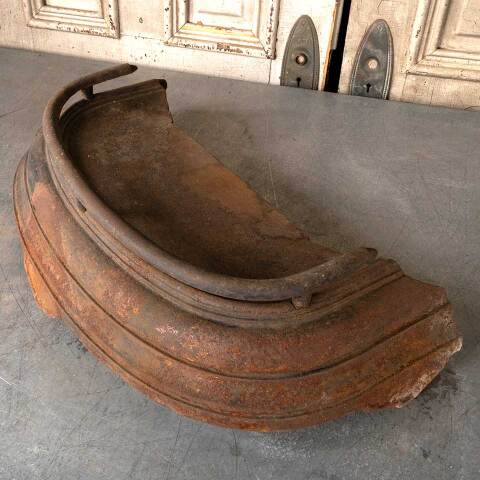 #49187 Salvaged Antique Cast Iron Fireplace Fender image 5