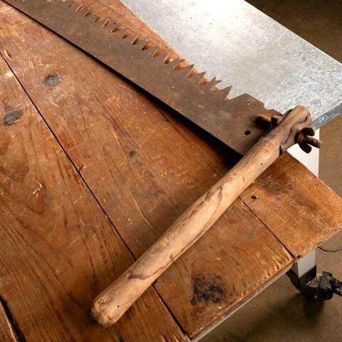 #49222 Antique 2 Man Lumberjack Crosscut Saw image 6