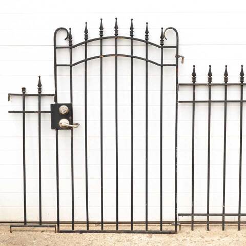 #49234 Salvaged Wrought Iron Fencing & Gate image 4