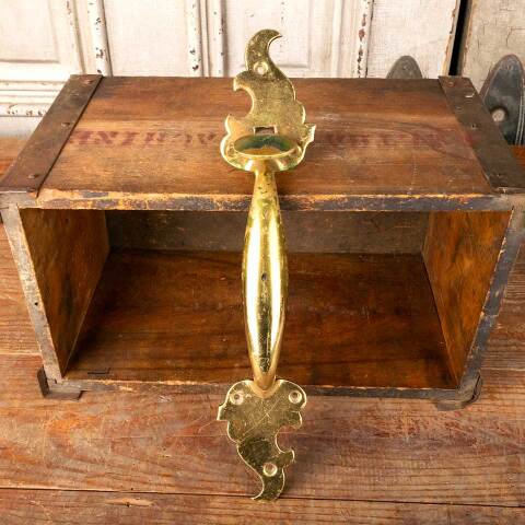 #49260 Antique Brass Entry Door Handle Hardware image 4