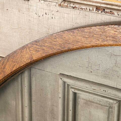 #49277 Antique Arched Oak Transom Window Sash image 8