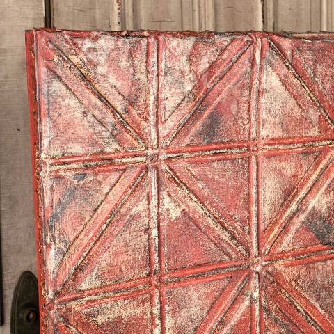 #49281 Painted Pressed Tin Ceiling Tile Wall Hanging image 2