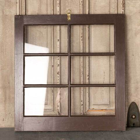 #49285 Divided 6 Lite Wood Window Wall Hanging image 3