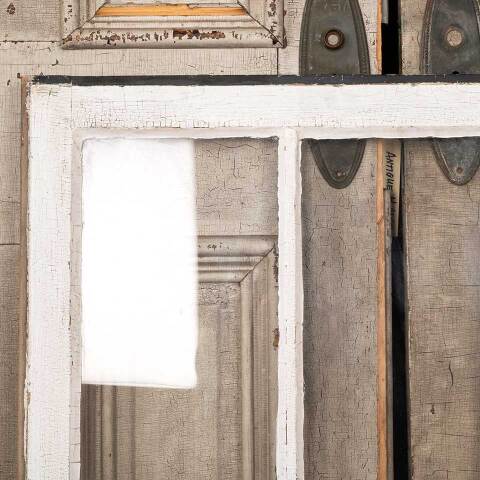 #49290 Antique Divided 3 Lite Wood Window Sash image 6