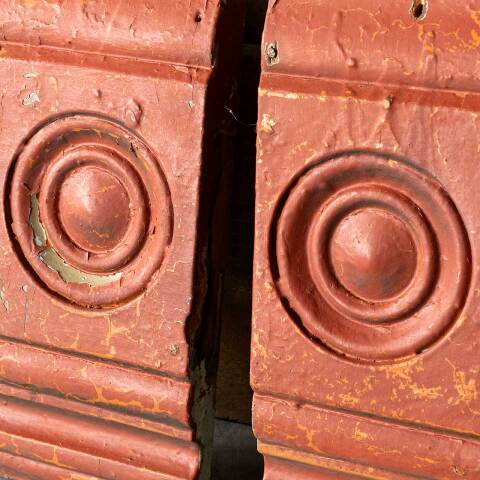 #49298 Pair of Wood Rosette Interior Trim Blocks image 2