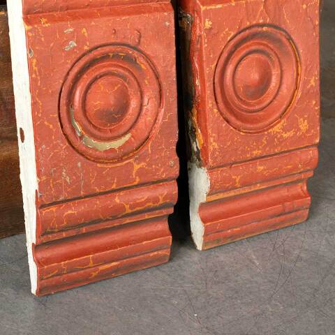 #49298 Pair of Wood Rosette Interior Trim Blocks image 5