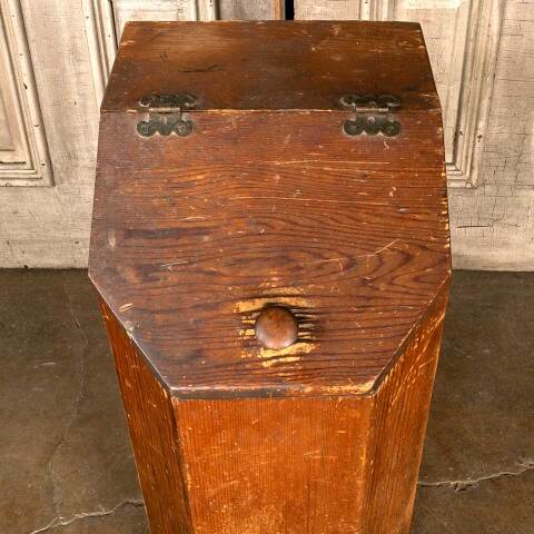 #49339 Antique Wood Potato Bin Storage Box image 3