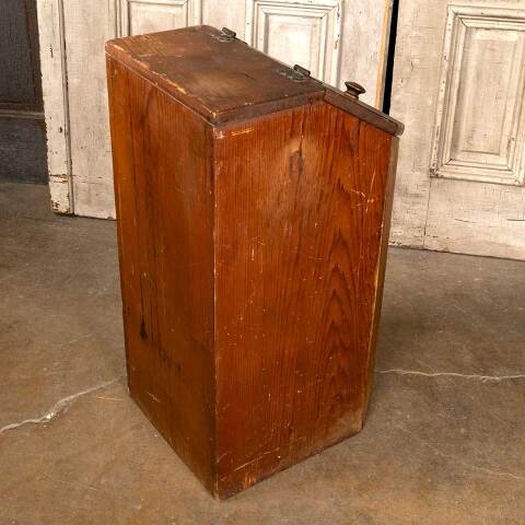 #49339 Antique Wood Potato Bin Storage Box image 6