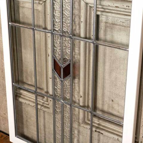 #49353 Antique Stained Leaded Glass Window image 6