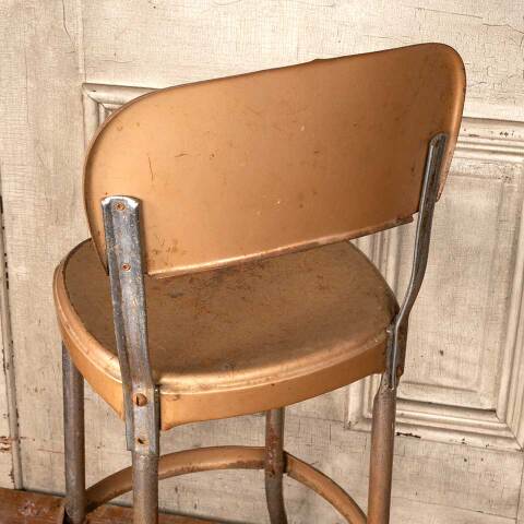 #49356 Vintage Metal Kitchen Stool image 7