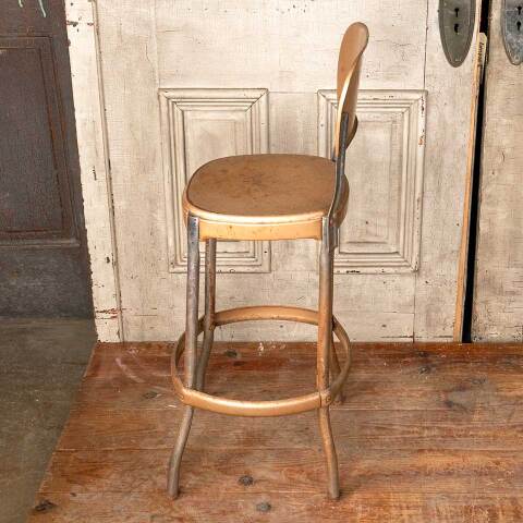 #49356 Vintage Metal Kitchen Stool image 6