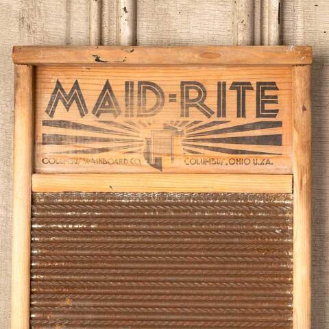 #49359 Antique MADE-RITE Columbus Washboard image 2