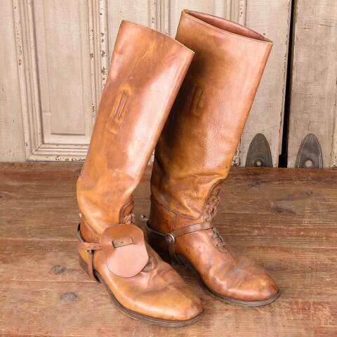 #49375 Vintage Leather Equestrian Riding Boots image 2