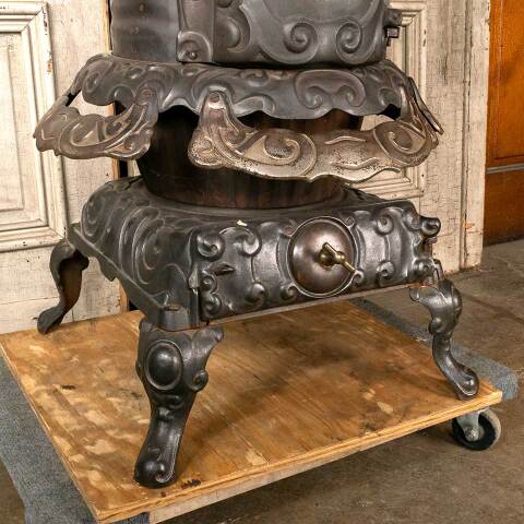 #49384 Antique Derby Windsor Cast Iron Parlor Stove image 3